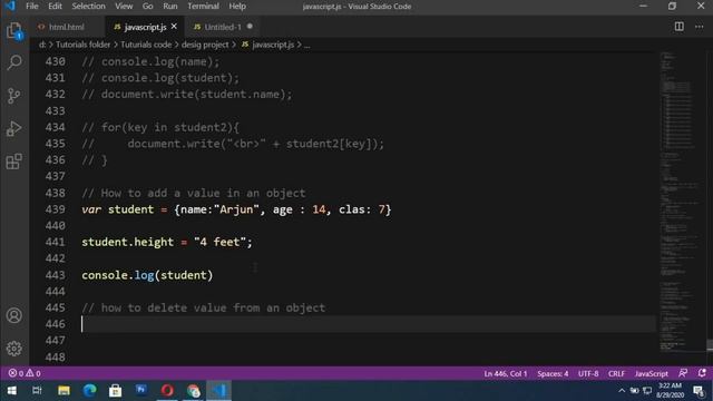 Javascript tutorial || javascript objects || ES6 Object || Java script tutorial in hindi part #10 смотреть онлайн