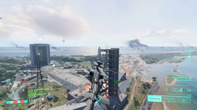 Battlefield 2042 Open Beta: Blowing up the Rocket with an Attack Helicopter! смотреть онлайн