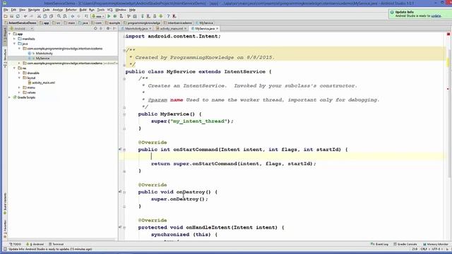 Android Tutorial for Beginners 35 # Creating Service Using IntentService смотреть онлайн