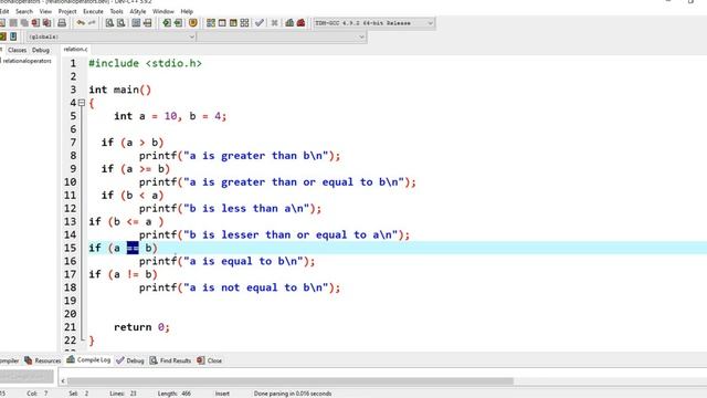 Relational operators C | C++ | JAVA | PYTHON | C# Tutorial смотреть онлайн