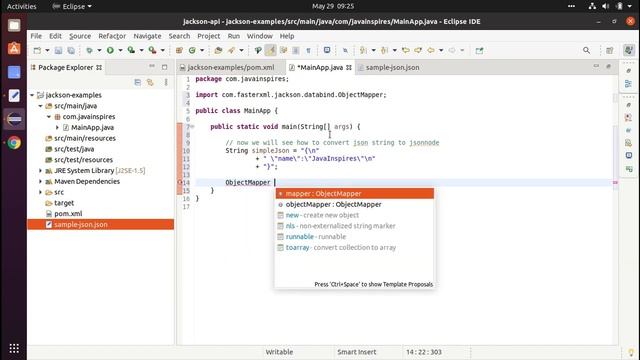 Simple Java (Maven) Project setup with Jackson API | Java Inspires смотреть онлайн