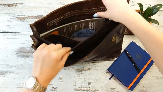 Обзор кожаного мужского портфеля S.J.D. 7091C смотреть онлайн