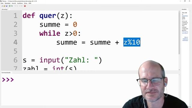 Python Quersumme berechnen смотреть онлайн