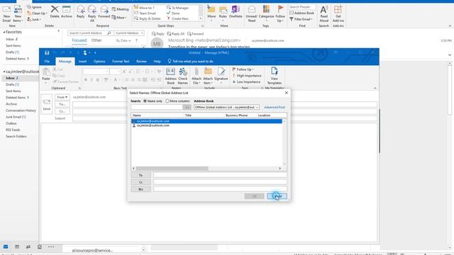 How to change Outlook default email address book смотреть онлайн