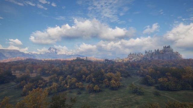 Live Wallpapers - Вид с горы на осенний лес смотреть онлайн