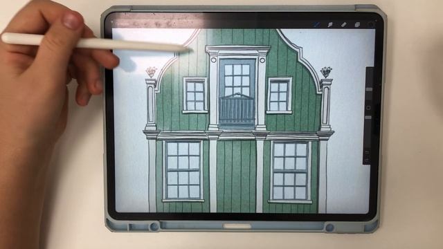 Линейный эскиз в procreate. Разбор работ подписчиков. смотреть онлайн