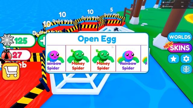 Завели много ПАУКОВ в Роблокс! Тайкон Be a Spider Tycoon в Roblox смотреть онлайн