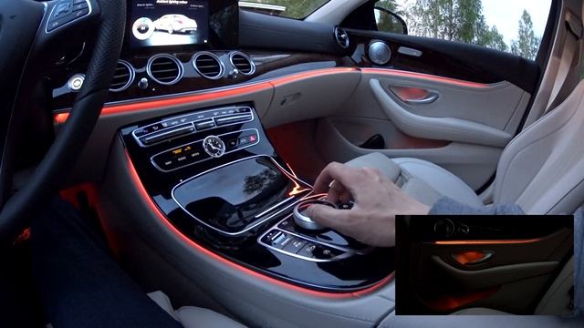 Mercedes Benz E-class 2018 led interior 4K смотреть онлайн