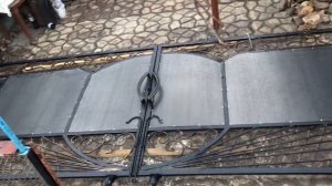 Кованые ворота.Часть 2. Покраска и установка поликарбоната.