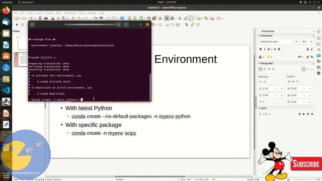 Create Anaconda Environment, Create Conda Environment, Python Environment In Terminal Ubuntu Linux
