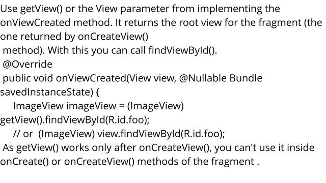 findViewById in Fragment смотреть онлайн