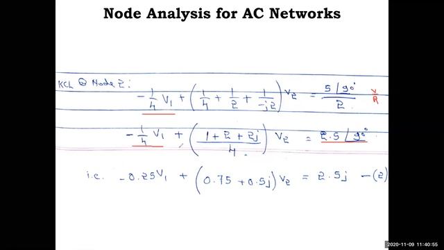 Network Theory (18EC32) | Module 1 | Node Analysis for AC Networks Problem 1 | VTU смотреть онлайн