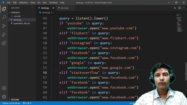 Opening all major websites with J.A.R.V.I.S |||| J.A.R.V.I.S in python ||||| Awesome Codings смотреть онлайн