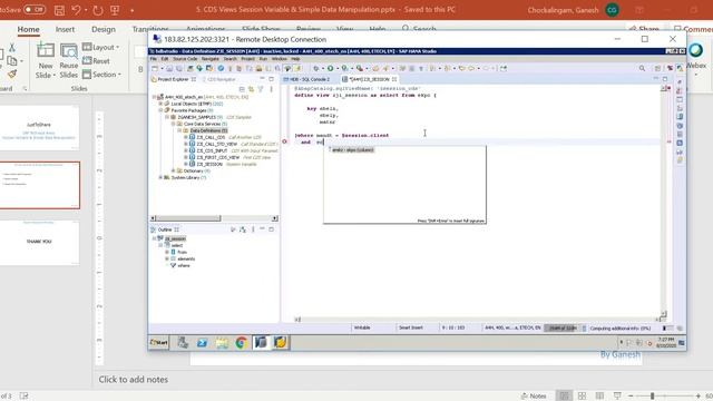 Video 5 - Session Variable & Simple Data Manipulation in CDS Views смотреть онлайн