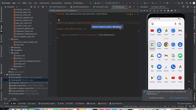 Cannot resolve symbol 'dialogflow' | How to install DialogFlow library in Android Studio Project смотреть онлайн