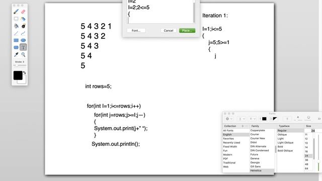 8.Number patterns in java - Program to print number pattern with for loop смотреть онлайн
