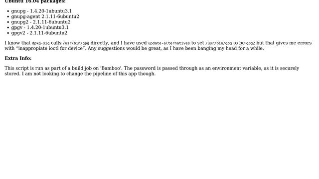 Ubuntu: How To Sign A Deb Package With Dpkg-sig And GPG2 In Ubuntu 16.04?