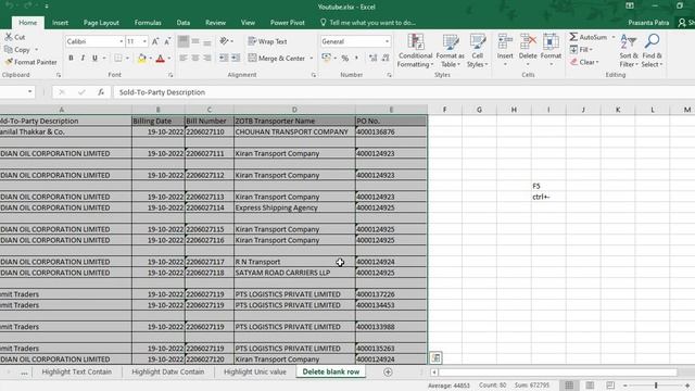 Delete Blank rows Excel (How to delete blank rows in a shortcut way from an excel table) смотреть онлайн