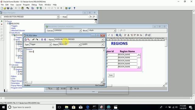 how can add button in oracle database form builder смотреть онлайн