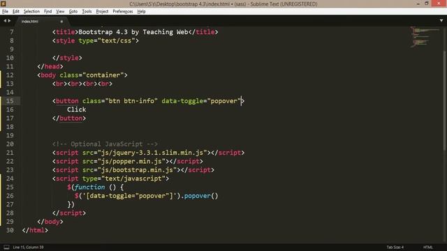 Popover in Bootstrap 4.3 - (31) смотреть онлайн
