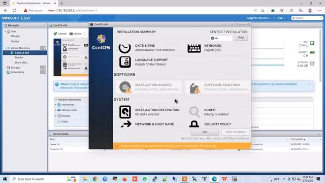 How To Install CentOS 7/8 on VMware ESXi Server смотреть онлайн