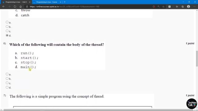 NPTEL Programming in Java Week 6 Quiz Assignment Solutions || August 2020 || Swayam смотреть онлайн