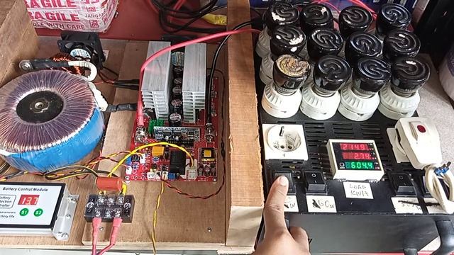 (1) 01190221 Test Beban Inverter Low Frequency 600W Output 220v 50hz PSW 12v 20Mosfet