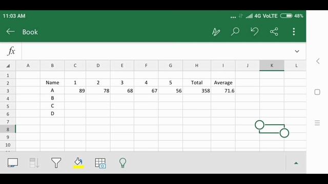 Average mark calculation in Excel sheet | Tamil | Prithivi Anand смотреть онлайн