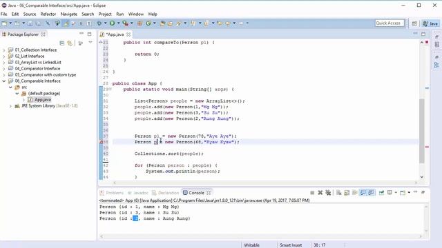 06 Natural Ordering and the Comparable Interface смотреть онлайн
