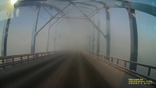 201130_Туман на реке Енисей. смотреть онлайн