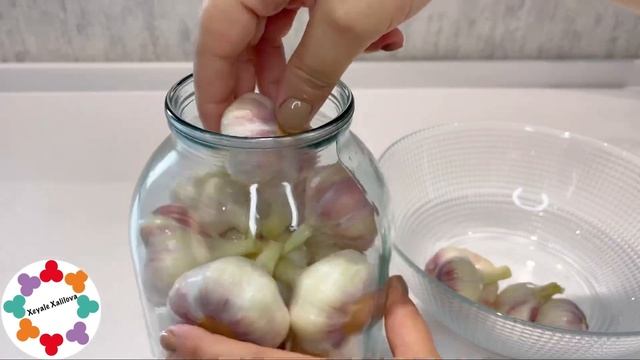 Qış Tədarükü Təzə Sarımsaq Turşusu.Sarmısak Turşusu Yapımı.Как мариновать чеснока?Garlic Pickle.