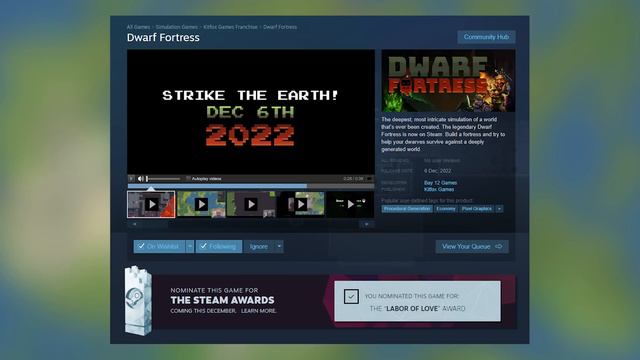 Dwarf Fortress - Steam News - Workshop at Launch. смотреть онлайн