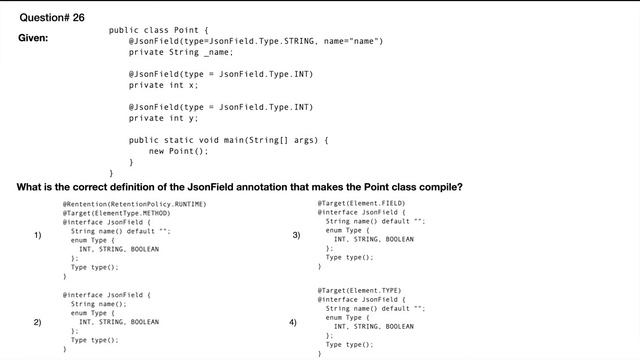 Java 11 Certification 1Z0-819 Practice Question and answers - Part - 3 смотреть онлайн
