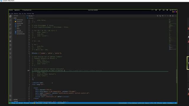 (5/8) 27042021: PHP les bases révision fonctions tableaux смотреть онлайн