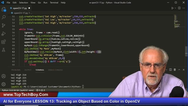 AI for Everyone LESSON 13: Tracking an Object Based on Color in OpenCV смотреть онлайн