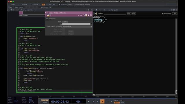 Tutorial 5 - Receiving a WebSocket Message in TD. Control TD with a Website using WebSockets смотреть онлайн