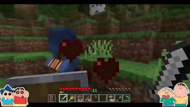 Shinchan made wheat farm and animal farm in Minecraft ?? | shinchan and his friends plays Minecraft смотреть онлайн