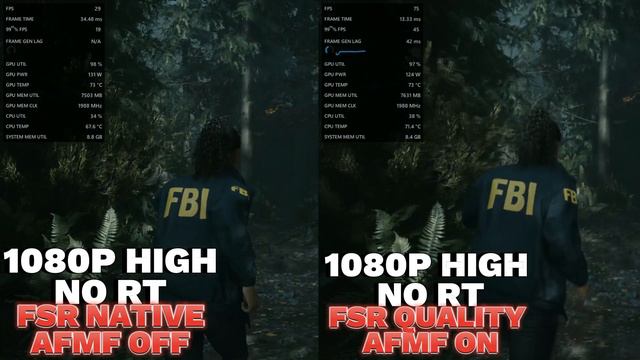 ALAN WAKE 2 AMD Frame Generation On vs Off Test!! смотреть онлайн