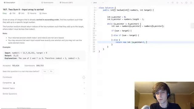 LeetCode Two Sum II Solution Explained - Java смотреть онлайн