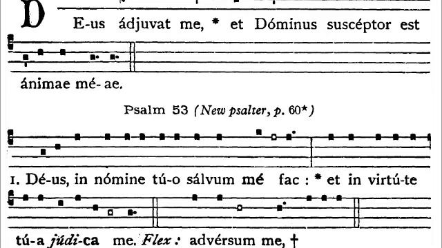Deus Adjuvat, Gregorian Antiphon Of Tenebrae