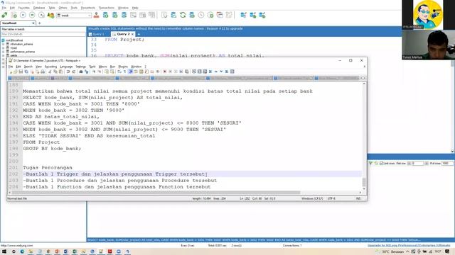 2022-05-17 18.44.05 Pemrograman Basis Data + Praktek (SI1112, TI112) - Sore смотреть онлайн