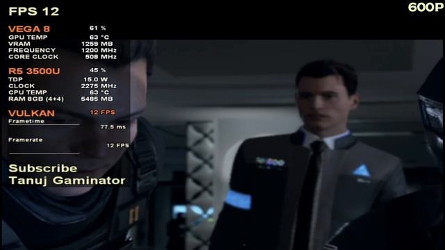 Detroit Become Human | RYZEN 5 3500U | 8GB RAM | unplayable смотреть онлайн