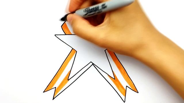 Красивый рисунок на 9 Мая, День Победы Своими руками. Как нарисовать Звезду и Георгиевскую Ленту. смотреть онлайн