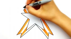 Красивый рисунок на 9 Мая, День Победы Своими руками. Как нарисовать Звезду и Георгиевскую Ленту.