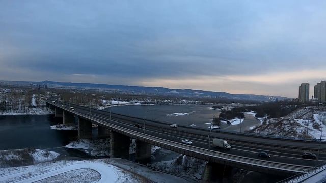 Октябрьский мост г Красноярск январь 2022г смотреть онлайн