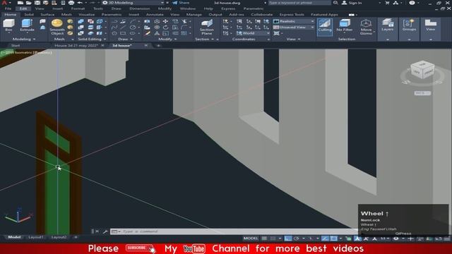 2D Plan convert to 3d | 3d House making | Part 05 |AutoCAD 2022 Course | Engineer Tauseef Ullah смотреть онлайн