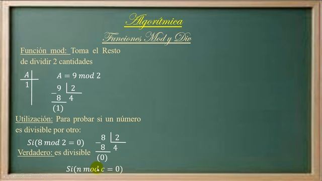 Funcion Mod y Div - Ejemplos y Utilizacion смотреть онлайн
