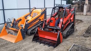 Выкатили новый! Теперь под крышей. Drag racing! Мини-погрузчик гусеничный. Самодельный.