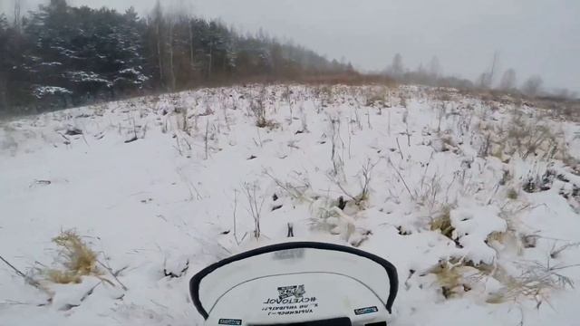 Первый Выезд На Снегоходе Буран В Лес, Навалило Снега. смотреть онлайн