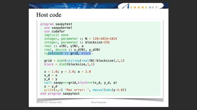 Programming GPUs with Fortran смотреть онлайн